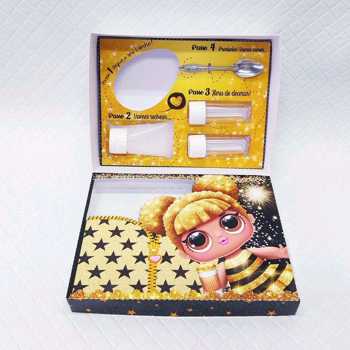 ARQUIVO DE CORTE PASCOA CAIXA MINI CONFEITEIRO LOL BEE #3004