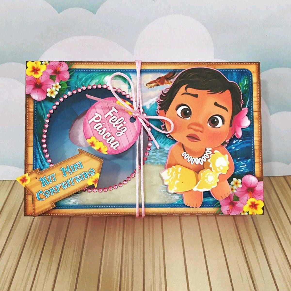 ARQUIVO DE CORTE PASCOA CAIXA MINI CONFEITEIRO MOANA #3025 - Imagem 3