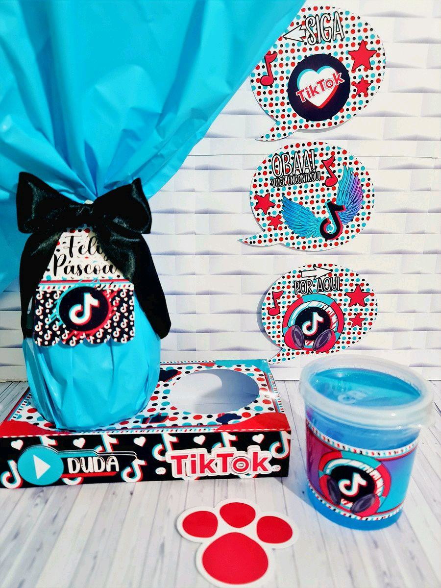 ARQUIVO DE CORTE PASCOA CAIXA OVO E COPO TIK TOK (#3336) - Imagem 2