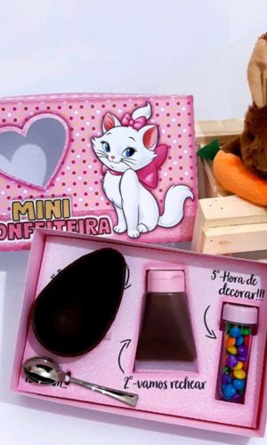 Arquivo de Corte Pascoa Mini Confeiteiro Gatinha Marie #3214