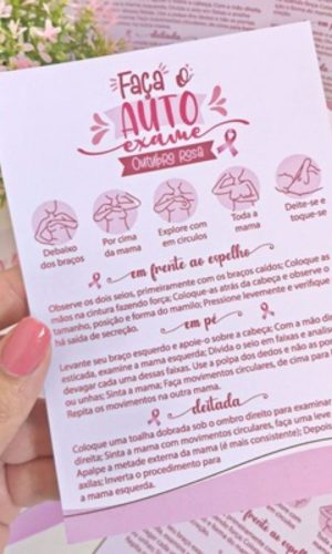 Arquivo de Corte Planfeto Auto Exame Outubro Rosa #15391