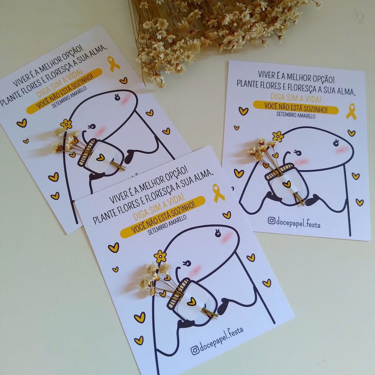 Arquivo De Corte Cartão Flor Setembro Amarelo #15285 - Imagem 2