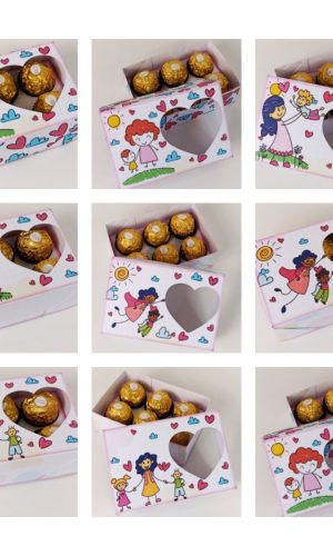Arquivo de corte kit caixas 6 doces dia das mães