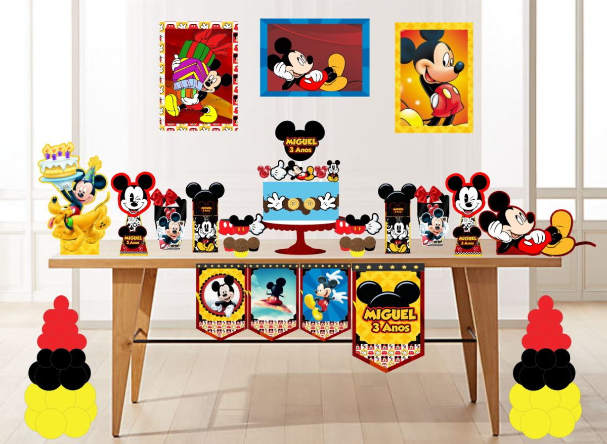 Arquivo de corte kit festa mickey mouse