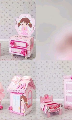 Arquivo de Corte Tema Casa de Boneca Rosa #7085 pdf Studio