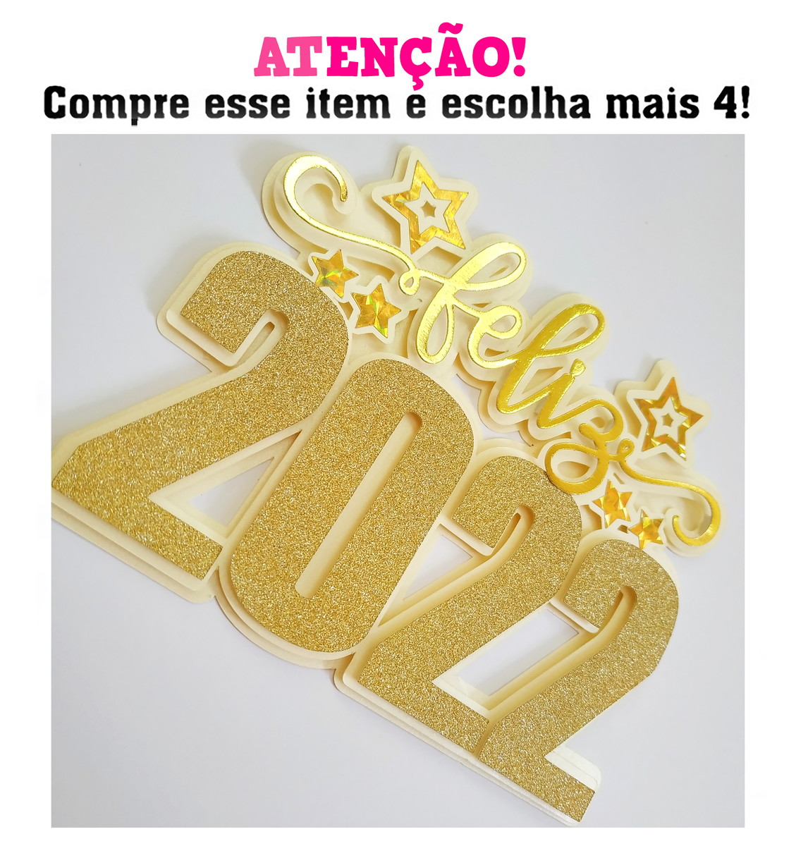 Arquivo de Corte Topo de bolo Ano Novo 2022 004