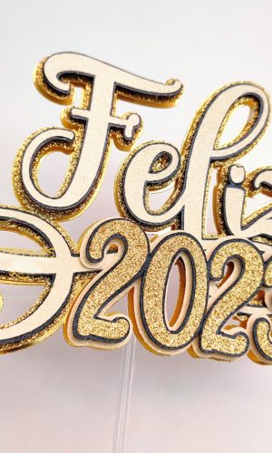 Arquivo de Corte Topo de Bolo Ano Novo Feliz 2023 016