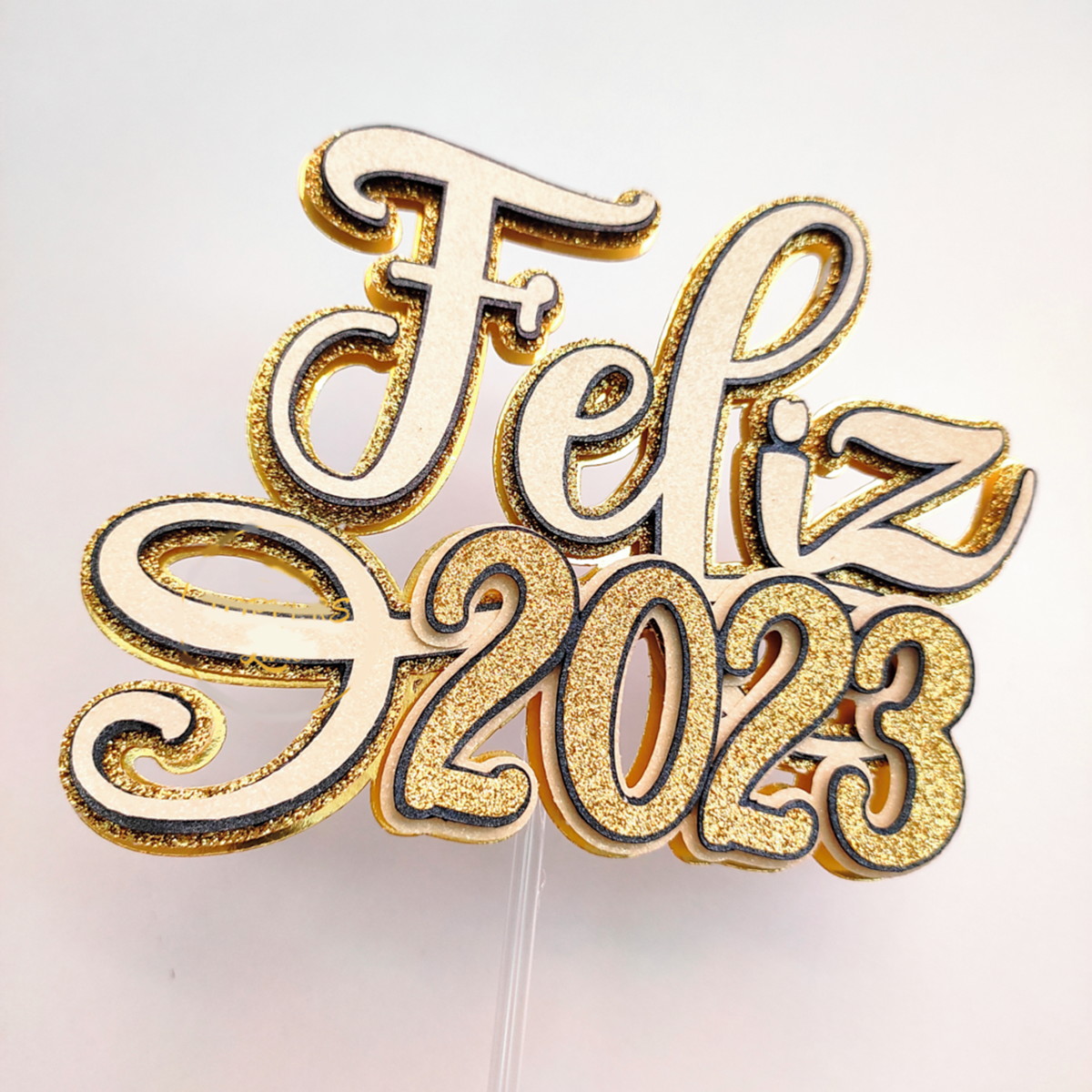 Arquivo de Corte Topo de Bolo Ano Novo Feliz 2023 016