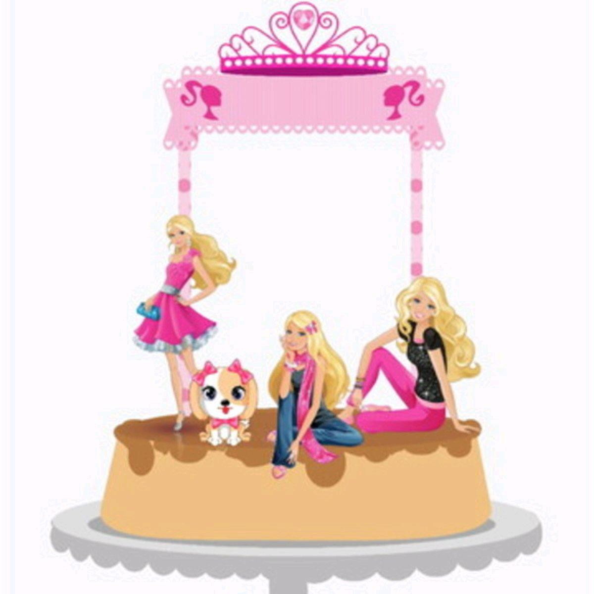 ARQUIVO DE CORTE TOPO DE BOLO BARBIE (#1516)