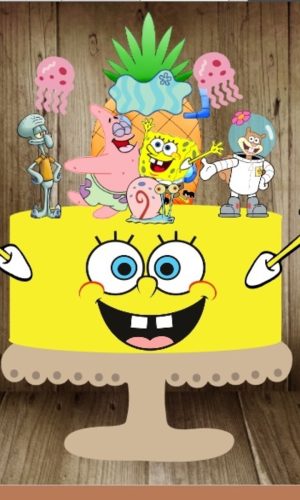 Arquivo de Corte Topo de Bolo Bob Esponja