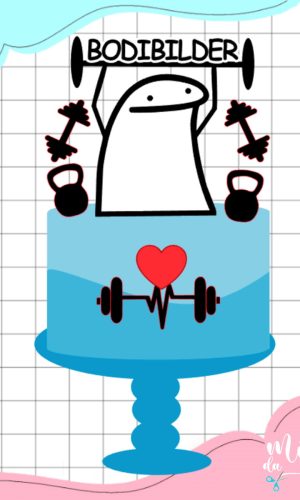 Arquivo de Corte Topo de Bolo Bodybuilder Flork Fitness 054