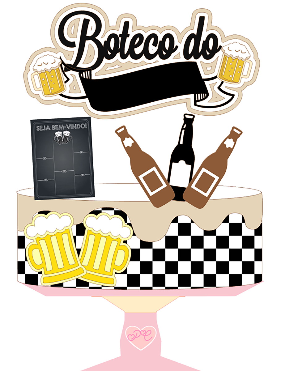 Arquivo de Corte: Topo de Bolo Boteco Mesa 3d 006