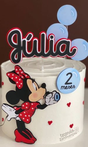 Arquivo de Corte: Topo de Bolo Camadas Minnie Vermelha 028