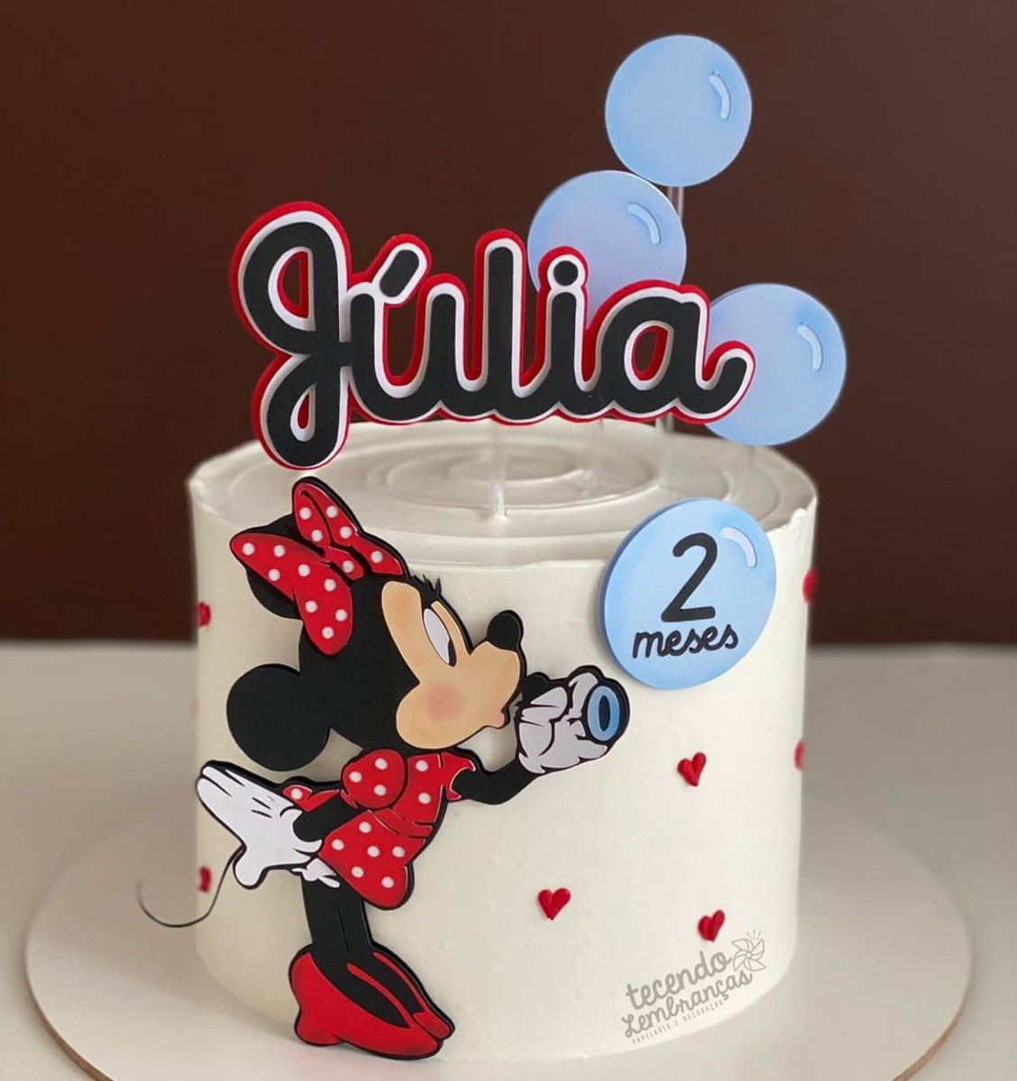 Arquivo de Corte: Topo de Bolo Camadas Minnie Vermelha 028