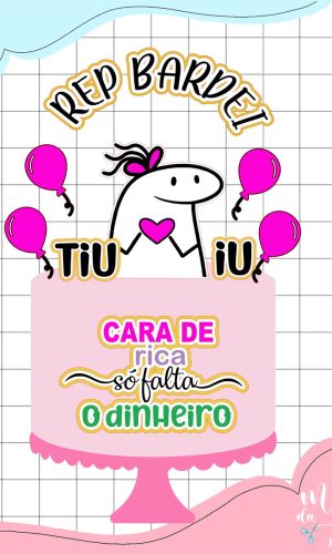 Arquivo de Corte Topo de Bolo Cara de Rica Flork 064