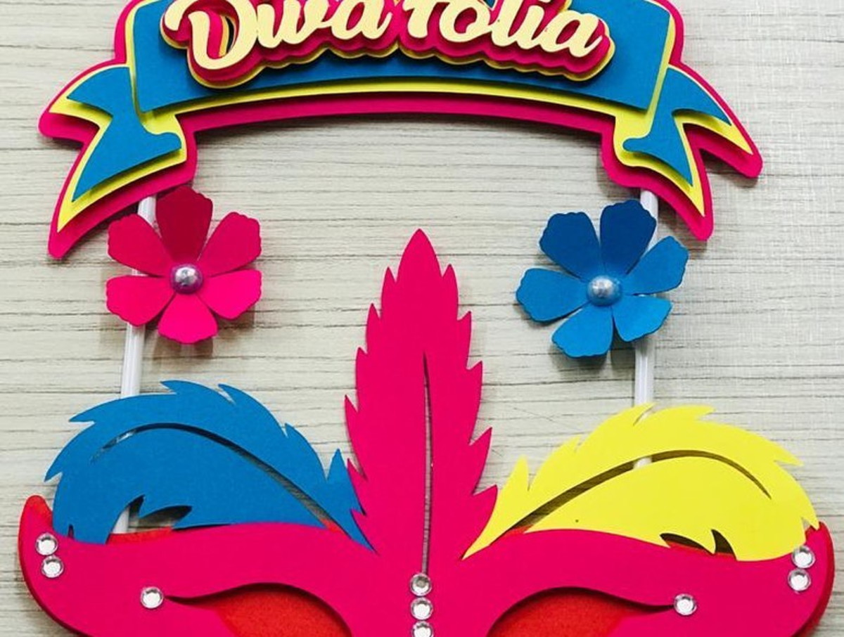 Arquivo de corte topo de bolo carnaval - Imagem 2