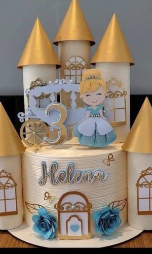 Arquivo de Corte Topo de Bolo Castelo Cinderela #17282