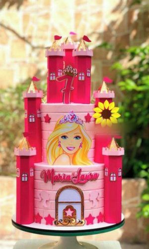 Arquivo de Corte Topo de Bolo Castelo da Barbie #17195