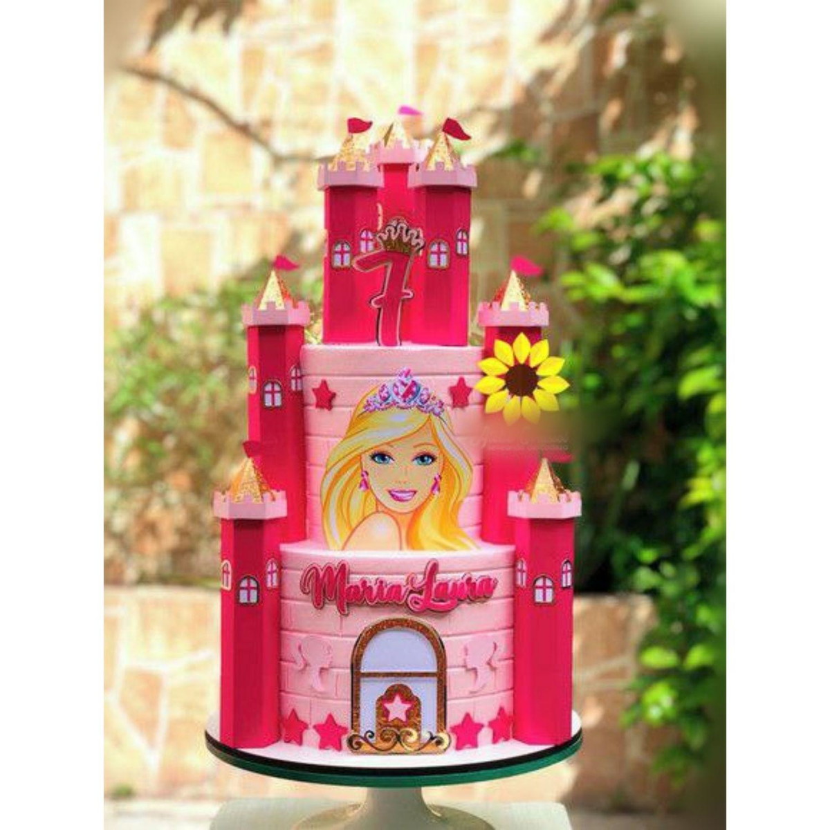 Arquivo de Corte Topo de Bolo Castelo da Barbie #17195