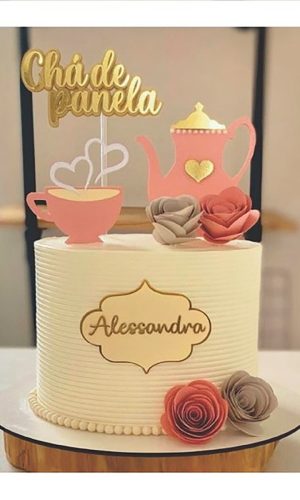 Arquivo de Corte: Topo de Bolo Chá de Panela 001