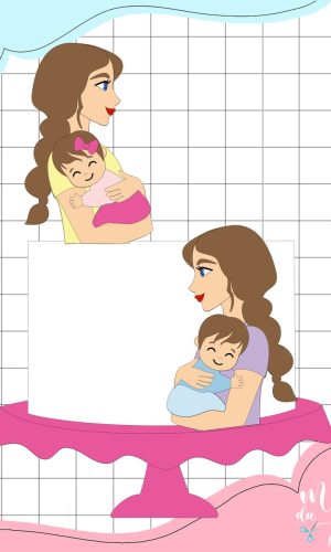 Arquivo de Corte: Topo de Bolo Colo de Mãe Dia das Mães 107