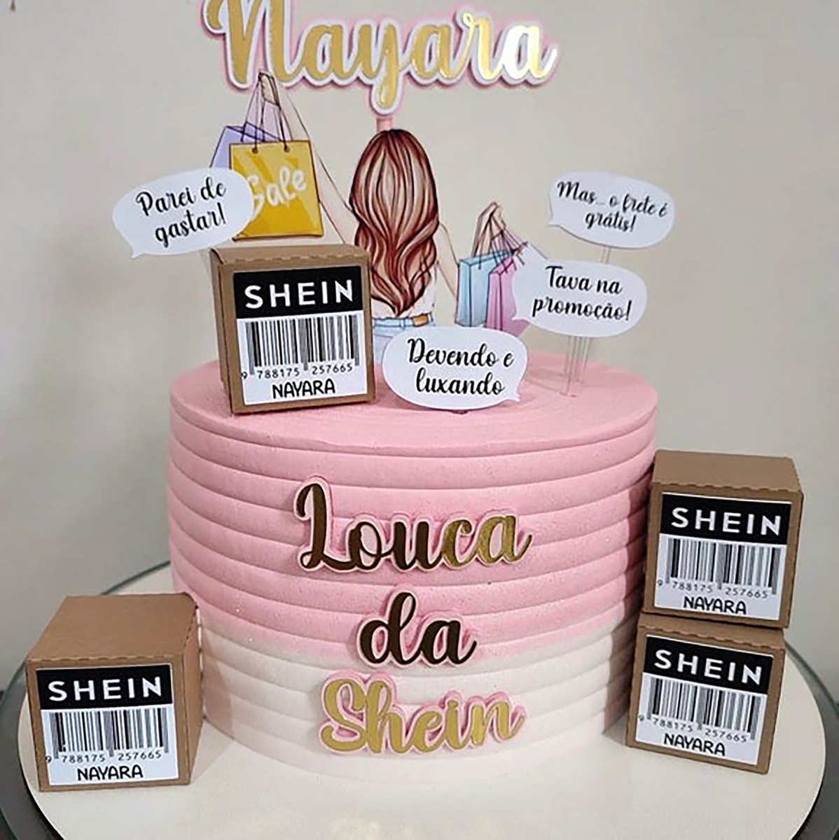 Arquivo de Corte: Topo de Bolo Compras Shein 001