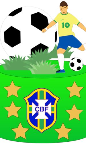 Arquivo de Corte: Topo de Bolo Copa do Mundo Brasil 033