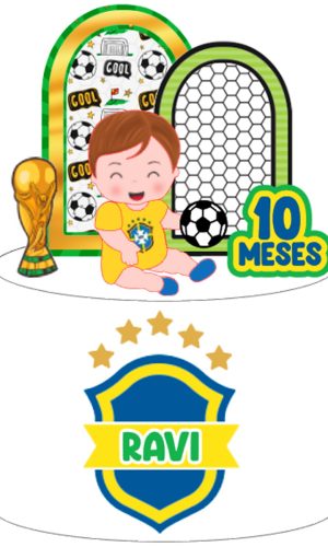 Arquivo de Corte: Topo de Bolo Copa do Mundo Brasil 035
