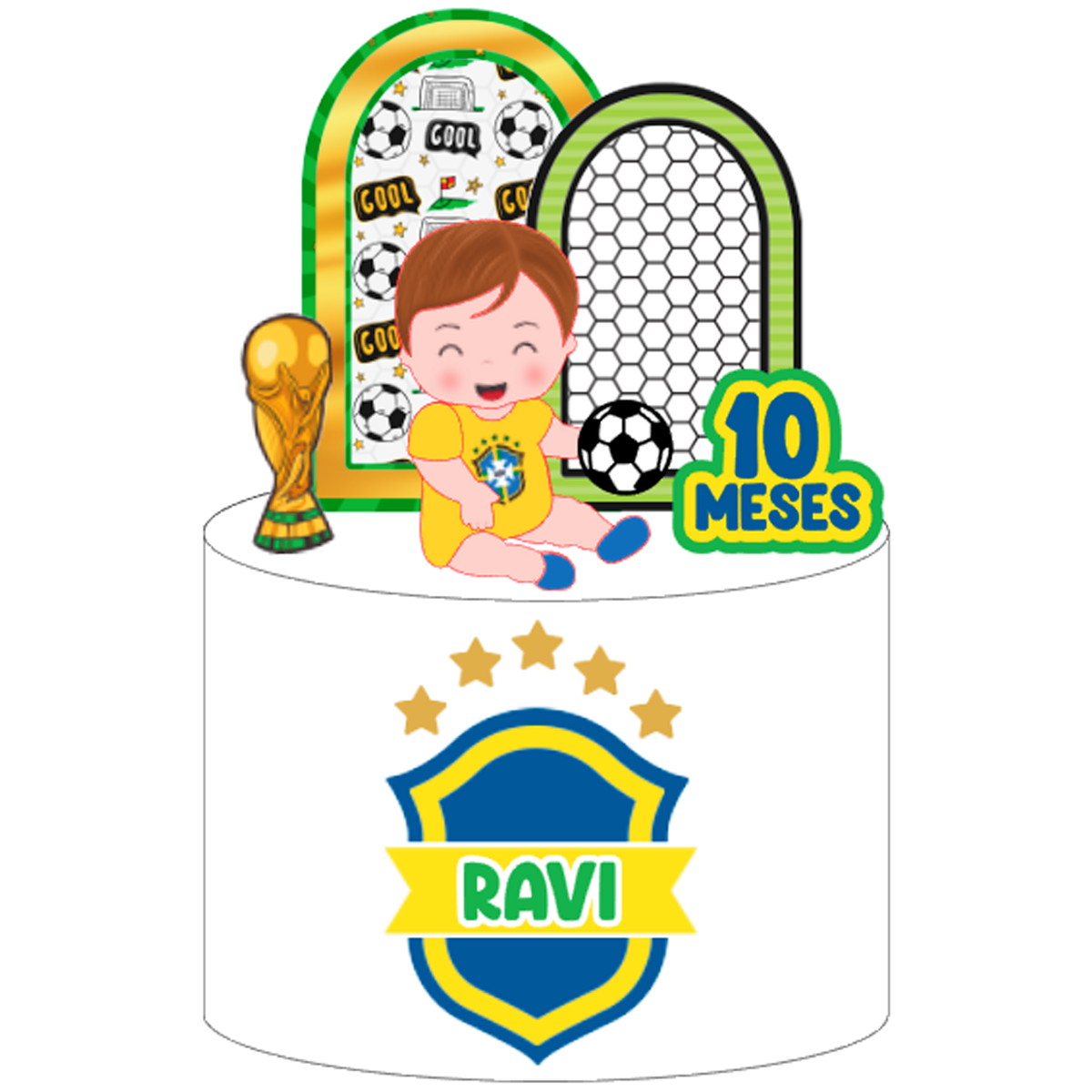 Arquivo de Corte: Topo de Bolo Copa do Mundo Brasil 035