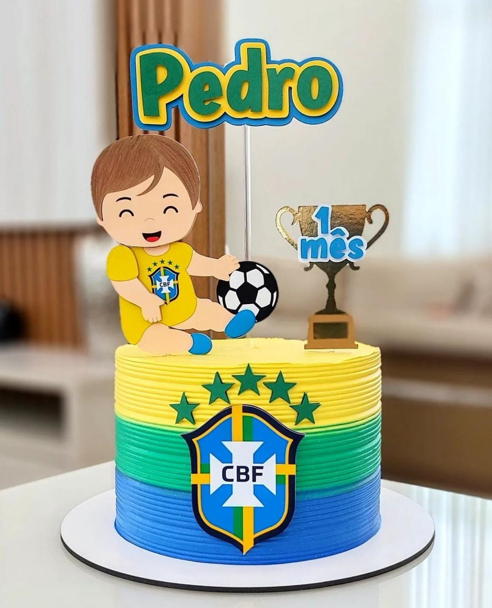 Arquivo de Corte: Topo de Bolo Copa do Mundo Brasil Baby 036