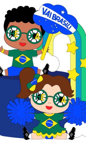 Arquivo de Corte: Topo de Bolo Copa do Mundo Brasil Baby 037