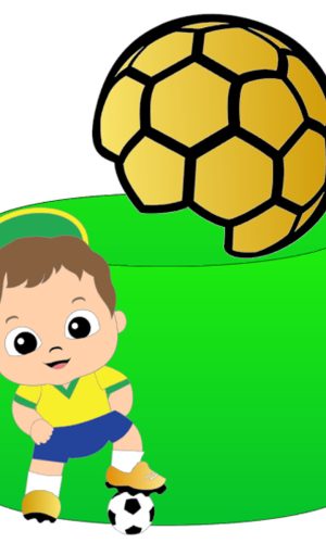 Arquivo de Corte: Topo de Bolo Copa do Mundo Menino 034
