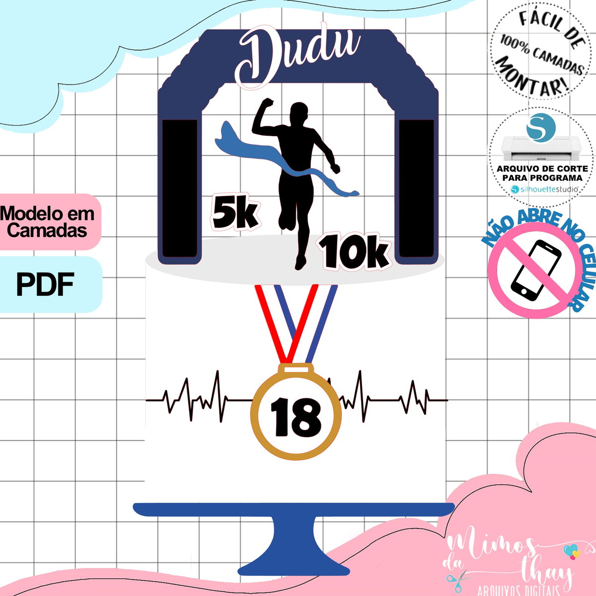 Arquivo de Corte: Topo de Bolo Corrida 001