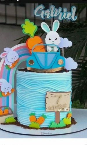 Arquivo Topo de Bolo da Páscoa Fusca e Arco Iris #17221