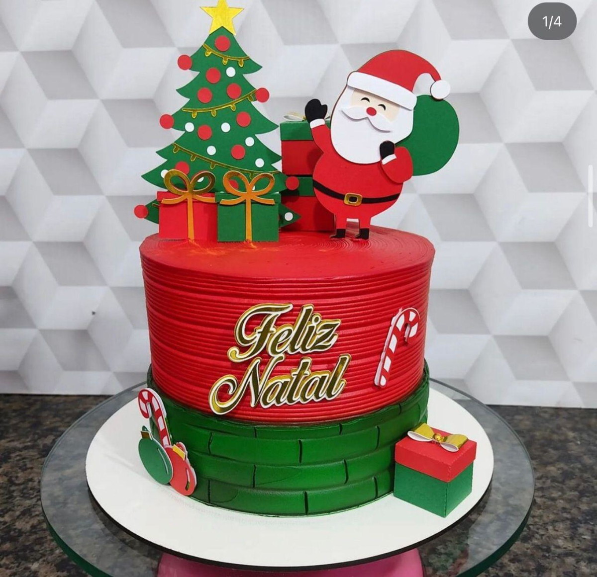 Arquivo de Corte Topo de Bolo de Natal #16719