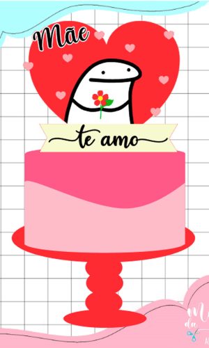 Arquivo de Corte: Topo de Bolo Dia das Mães Flork 036