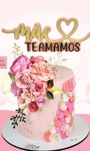 Arquivo de Corte: Topo de Bolo Dia das Mães (sem Flores) 098