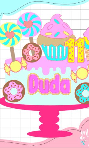 Arquivo de Corte: Topo de Bolo Doces Guloseimas 004