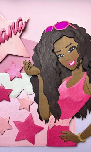 Arquivo de Corte Topo de Bolo em Camadas Barbie Morena 019
