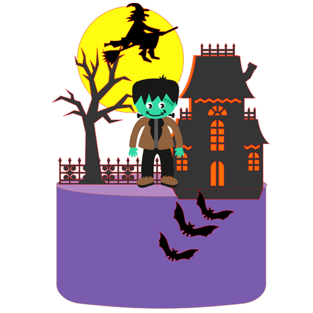 Arquivo de Corte: Topo de Bolo em Camadas Halloween 015