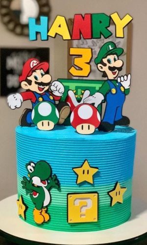 Arquivo de Corte: Topo de Bolo em Camadas Mario Bros 015
