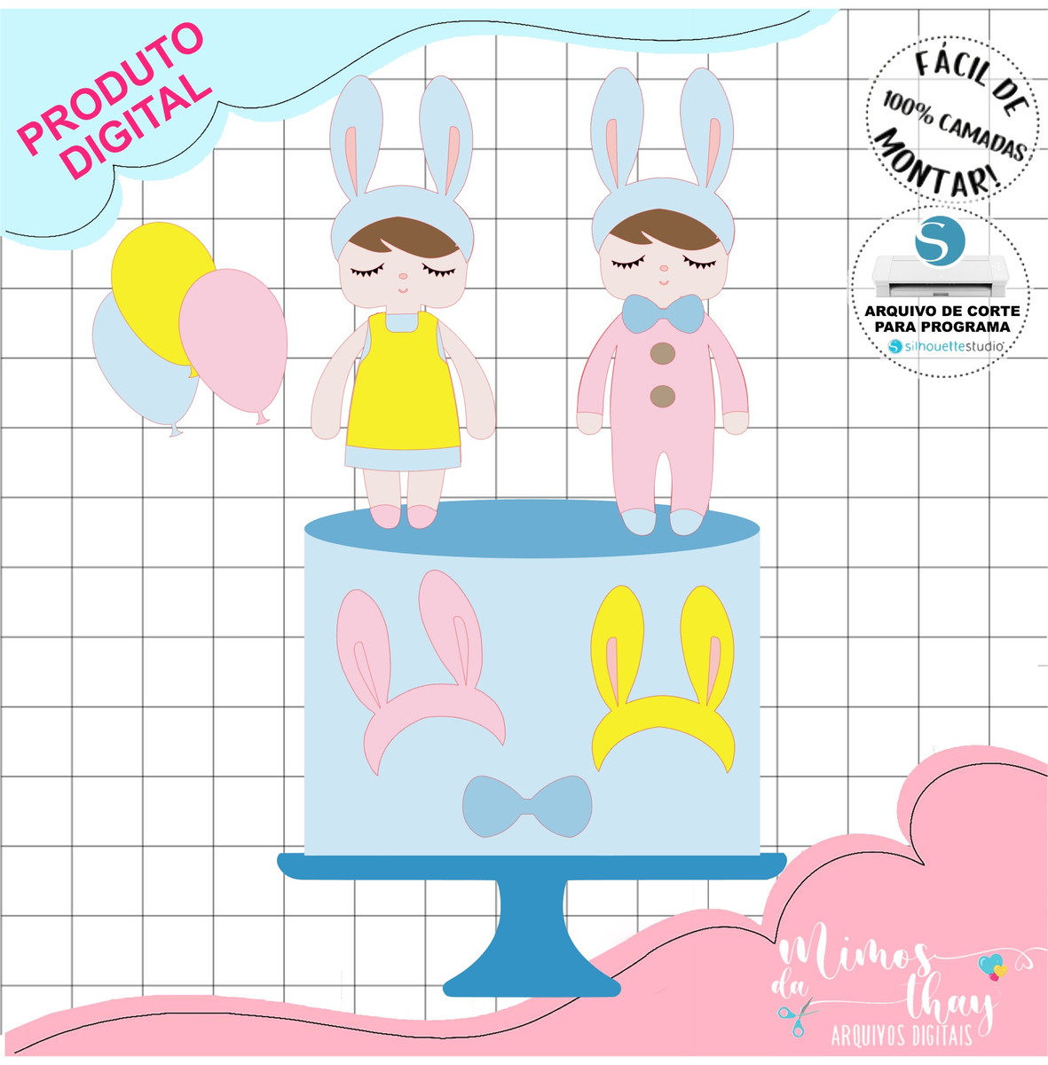 Arquivo de Corte: Topo de Bolo em Camadas Metoo Dolls 002