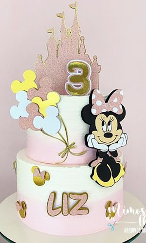 Arquivo de Corte: Topo de Bolo em Camadas Minnie Rosa 031
