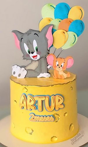 Arquivo de Corte: Topo de Bolo em Camadas Tom e Jerry 001