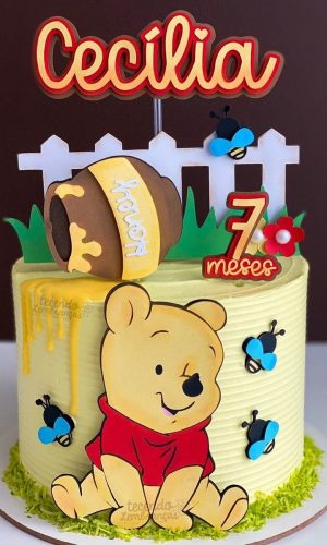 Arquivo de Corte: Topo de Bolo em Camadas Ursinho Pooh 014