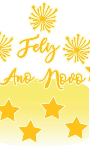 Arquivo de Corte: Topo de Bolo Feliz Ano Novo 045