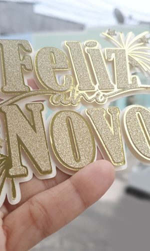 Arquivo de Corte: Topo de Bolo Feliz Ano Novo 046