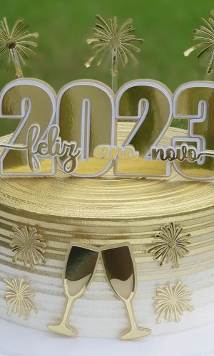 Arquivo de Corte: Topo de Bolo Feliz Ano Novo 2023 042