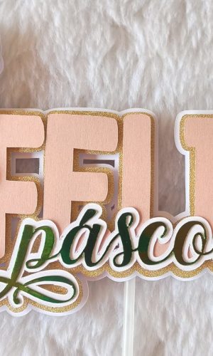 Arquivo de Corte: Topo de Bolo Feliz Páscoa Camadas 131