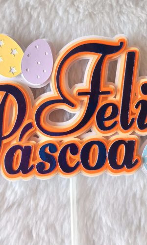 Arquivo de Corte: Topo de Bolo Feliz Páscoa Camadas 137